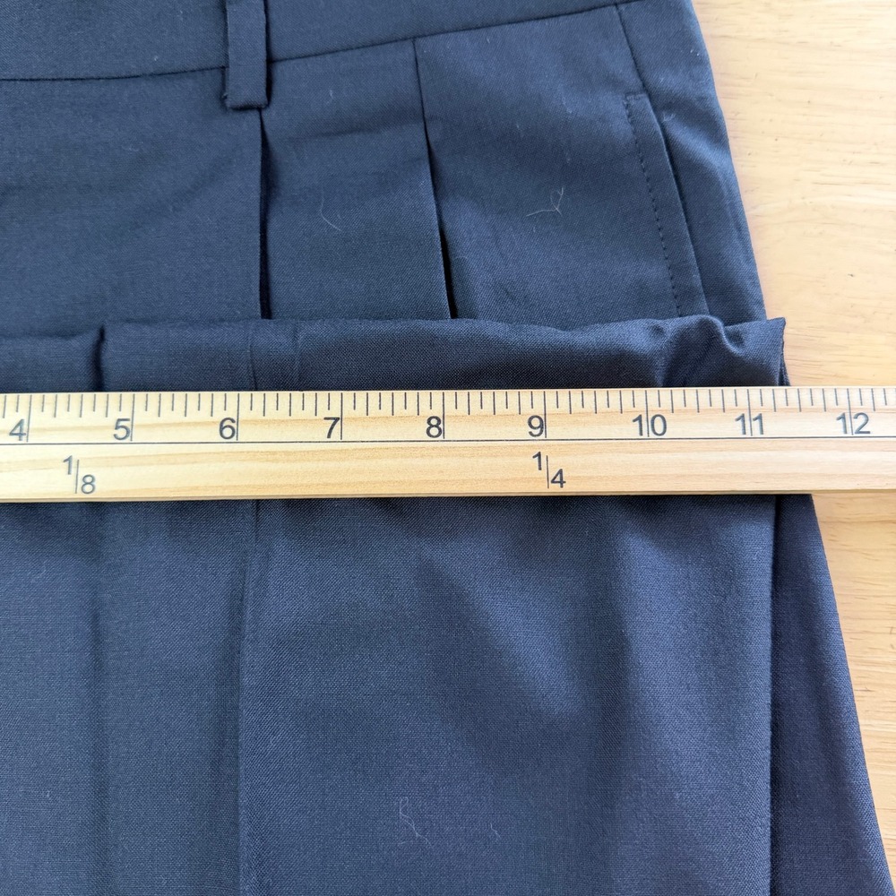Jos A Bank 2-Piece Suit Mens 42R 36x29 100% WOOL Pleated Cuffed Solid Black - Picture 16 of 16